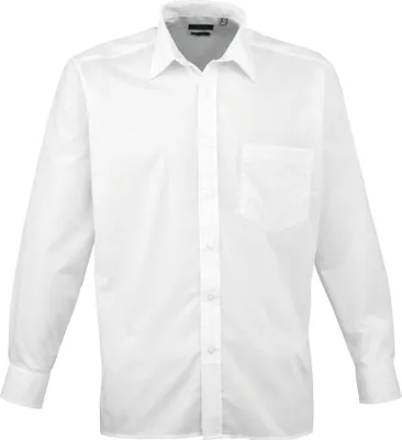Image de Premier - "Premier" Chemise de cérémonie pour homme Manches longues RW1081 (Col 39 cm) (Blanc)