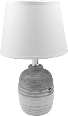 Produktbild von Gilde Lampe "Lavena" silber/weiß/hellgrau H: 23 cm B: 12 cm T: 12cm 47214