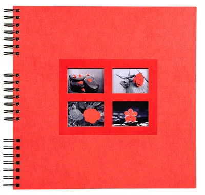 Obrázek produktu pro Spirálově vázaný blok, papírová obálka, 32x32 cm, červený, Exacompta Passion