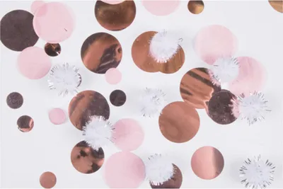 Zdjęcie produktu dla Konfetti z pomponami Rose Gold Birthday | 16g