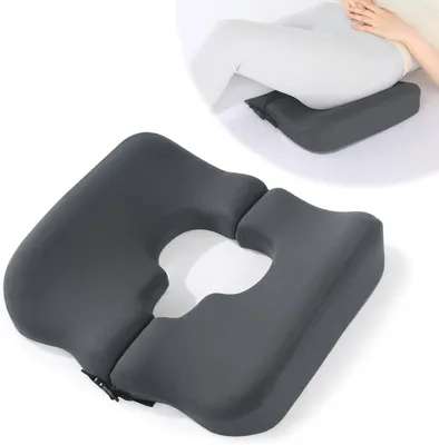 Produktbild von Orthopädisches Sitzkissen, Ergonomisches Sitzkissen, Bürostuhl Kissen, Steißkissen,Keilkissen,Memory Foam,Fördert Durchblutung,Entlastet das Steißbein