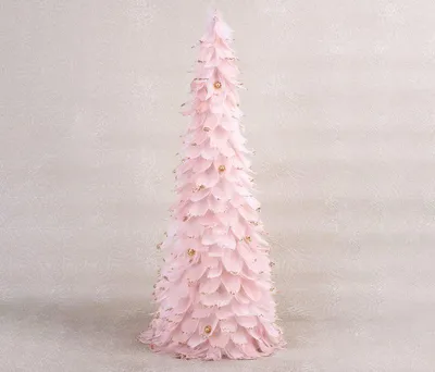 Immagine prodotto di Decorazione MagicHome Natale, Albero in piuma, rosa, 24x60 cm