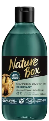 Produktbild von Nature Box - 4-in-1 reinigende douchegel en shampoo - Met notenolie 250ml