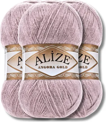Produktbild von Alize 3x 100g Angora Gold Wolle, Uni, Häkeln, Stricken (163)