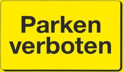 Produktbild von Verbotsschild - Parken verboten - Gr. ca. 25 x 15 cm - 308433