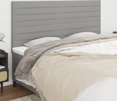 Produktbild von Kopfteile 4 Stk. Hellgrau 80x5x78/88 cm Stoff