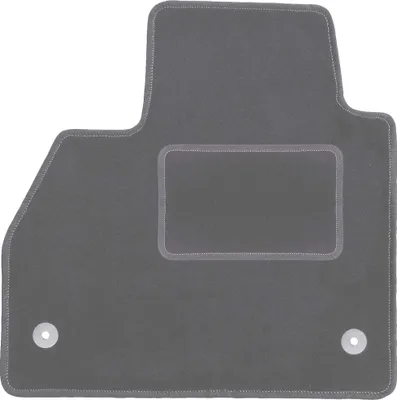 Produktbild von Fahrerfußmatte Velours graphit passend für Renault Kangoo II (2007-, kombivan) – mit Befestigungen – passgenau