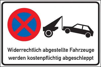 Produktbild von Dreifke® Schild I Haltverbotschild Widerrechtlich abgestellte Fahrzeuge..., K...