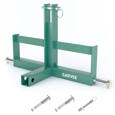 Immagine prodotto di Attacco a 3 punti per trattore - Adattatore per gancio di traino con attacco da 2 pollici (5 cm) - Compatibile con Cat. 1 - Attacco rapido - Supporto per il peso del rimorchio - Verde