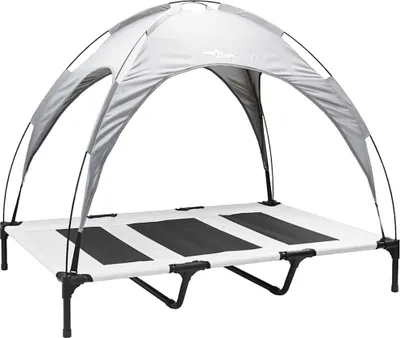 Immagine prodotto di vidaXL Cuccia per cani Grigio argento 122 x 93 x 106,5 cm Acciaio