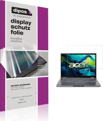 Produktbild von 2x Schutzfolie für Asus Aspire 14 klar Displayschutzfolie Folie Display Schutz dipos