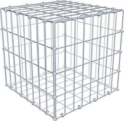 Immagine prodotto di Gabbione 40 cm x 40 cm x 40 cm x 40 cm (L x H x P), maglia 5 x 10 cm, anello a spirale