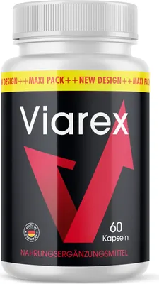 Produktbild von Viarex Kapseln - mit L-Arginin, L-Citrullin sowie Maca - für den aktiven Mann - 60 Kapseln Inhalt pro Dose