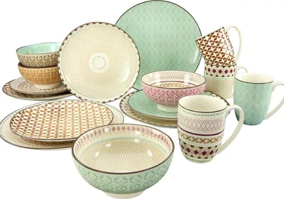 Obrázok produktu pre CreaTable, 20310, Mandala Coloured, 16-dielna kombinovaná súprava, kamenina