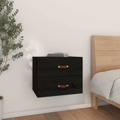 Produktbild von The Living Store Wand-Nachttisch Schwarz 50x36x40 cm