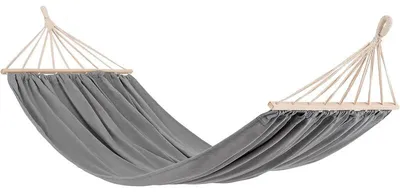 Obrázek produktu pro Verk 27122 Hamaka Houpací síť dřevo 220 x 150 cm šedá