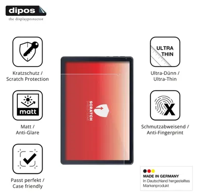 Produktbild von 2x Schutzfolie für MUISOO MUIC10702 10.1 Zoll matt Displayschutzfolie Folie Display Schutz dipos