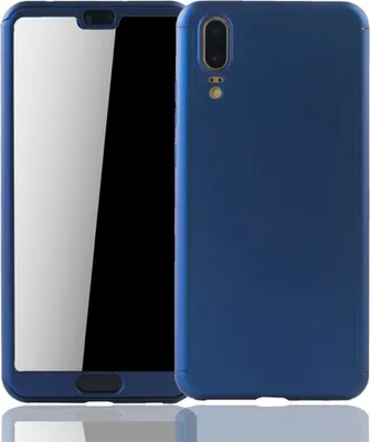 Produktbild von Handyhülle Schutzhülle für Huawei P20 Full Case Cover Displayschutz 360 Blau