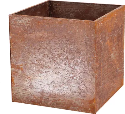 Produktbild von Moderner Pflanz Kübel Gefäß Hochbeet Edel Rost Rostig Corten Stahl eckig 40x40cm