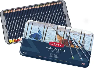 Immagine prodotto di DERWENT WATERCOLOUR, 36 matite acquerellabili in astuccio di metallo (32885)