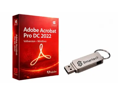 Produktbild von Adobe Acrobat Pro DC 2022 / Dauerlizenz / Windows/ Kein Abo + USB-Stick