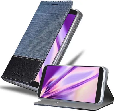 Produktbild von Cadorabo Hülle für Alcatel 3 2019 Schutzhülle in Blau Handy Hülle Etui Book Case Cover