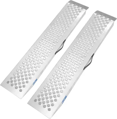 Imagen del producto de LIEKUMM, placas de elevación, 2 unidades, 120 x 23 cm, capacidad de 600 kg/capacidad de carga, rampas de carga para motocicletas, vehículos todo terreno (ATV), camiones, cuatrimotos, cortacéspedes, quitanieves