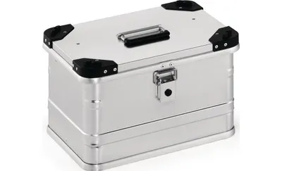 Image de Boîte en aluminium L432xl335xH277mm 29 l avec fermeture à clapet et coins de gerbage