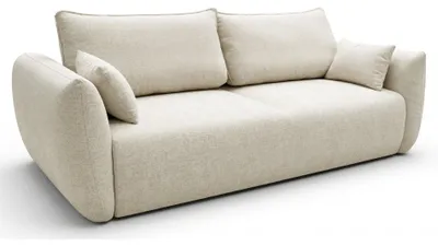 Produktbild von Selsey Zordo – 3-Sitzer Schlafsofa in Chenille mit Bettkasten, Hellbeige