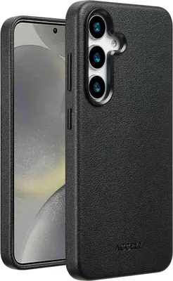 Image de Accezz MagSafe Leather Backcover pour le Samsung Galaxy S25 Plus - Noir Onyx