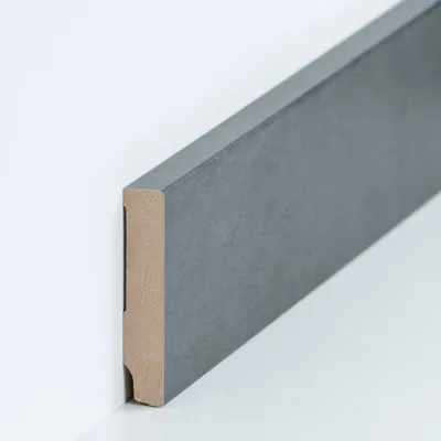 Produktbild von Fußleisten / Sockelleisten "Celle" (MDF foliert / 721.1680.46) - Farbe: Stahl natur