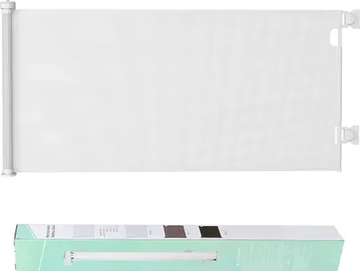 Produktbild von Treppenschutzgitter Türschutzgitter Ausziehbar 0-140 cm, Baby Absperrgitter Schutzgitter Treppe für Kinder, Katzen und Hunde, Geeignet für Innen Außenbereich (Weiß)