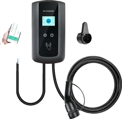 Immagine prodotto di Stazione di ricarica EV, controllo intelligente, corrente regolabile, 7,2KW APP, TYPE2