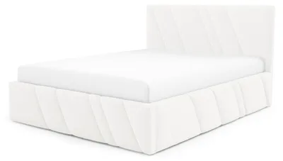 Immagine prodotto di Letto imbottito con contenitore integrato, modello Raiz, finitura "Morgennebel", dimensioni 180 x 200 cm