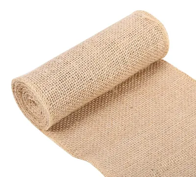 Produktbild von Nature Hessisches Jute-Sackleinenband, rustikaler Tischläufer, Basteln, Stuhl, Zuhause, Hochzeit, Party, 15 x 200 cm