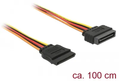 Image de DELOCK câble Delock SATA 15 Pin -> SATA 15 Pin St/Bu 1m