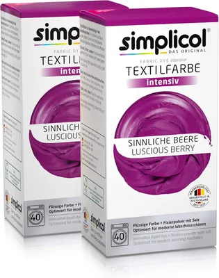 Produktbild von simplicol Textilfarbe intensiv (18 Farben), Sinnliche Beere 1806 2er Pack
