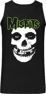 Produktbild von Misfits Tank-Top Herren Green Skull schwarz L
