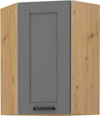 Immagine prodotto di Armadietto alto ad angolo LAILI - 60x60 cm, grigio / rovere artisan