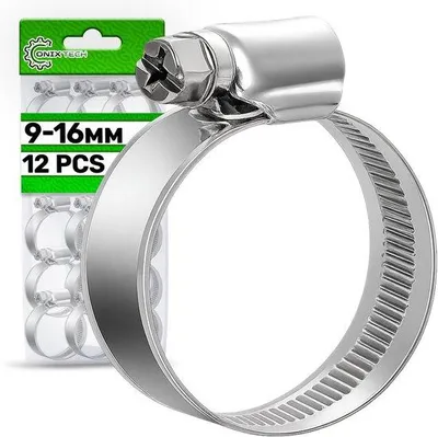 Produktbild von Famanu Schlauchschellen Set 12 Stück - Verstellbar Ø 9-16 mm
