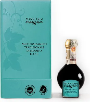 Zdjęcie produktu dla Ocet balsamiczny z Modeny D.O.P. Affinato 12 lat, 100 ml - bez barwników, 100% naturalny