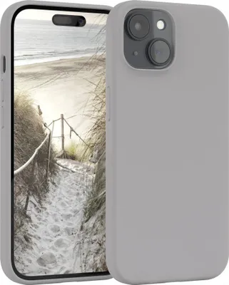 Produktbild von EAZY CASE Silikonhülle für Apple iPhone 15, Silikon Backcover Schutz in Grau