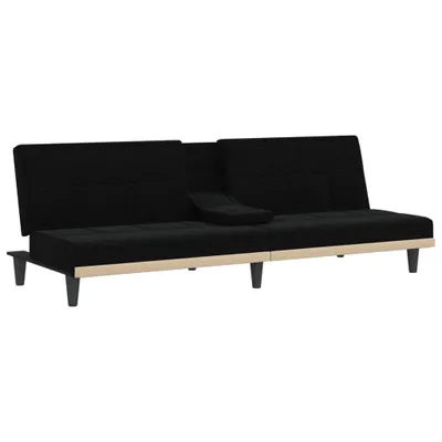 Produktbild von Schlafsofa mit Getränkehaltern Schwarz Stoff