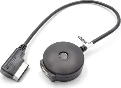 Produktbild von vhbw AUX USB Audio Adapter Kabel KFZ Radio (30 cm) kompatibel mit Audi A3, A4, A1, TT, Q5, Q7, A8, A5, A6 Auto, Autoradio - USB, Bluetooth