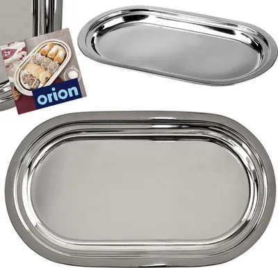 Obrázek produktu pro Orion servírovací podnos Servírovací talíř Servírovací talíř z oceli oválný 33x19 cm