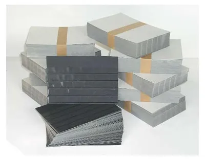Produktbild von EINSTECKKARTEN STECKKARTEN ohne Folie A5 5 Streifen 100 Stück schwarzer Karton
