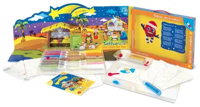 Imagen del producto de Kit de pintura con arena Sabbiarelli, belén tridimensional, juguete creativo para manualidades