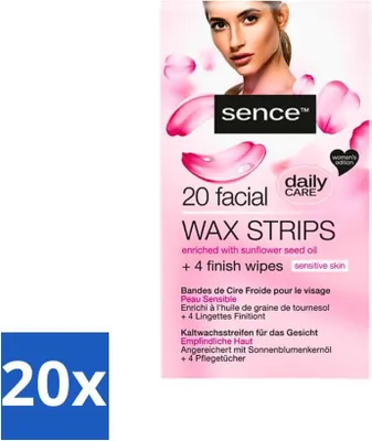 Image de Sence - Bande de cire - Visage - 20 bandes de cire - Pack avantage - 20 pièces