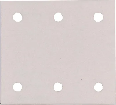 Immagine prodotto di Carta vetrata Makita 114 x 102 mm, K240, 10 pezzi 114 x 102 mm - K240 - 10 pezzi - 6 fori - Vernici / Colori