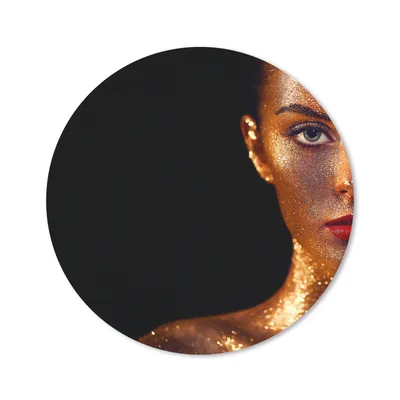 Produktbild von MuchoWow® Mauspad Mousepad Make-up - Gold - Frau - Luxus - Glitzer - Kunst 30x30 cm - Mousepads - Maus Mat - Pad - Mausunterlage - Tischunterlage - Schreibtischmatten